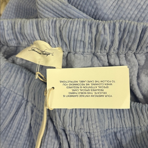 NWT American Vintage women’s trouser Padow elastic waist Corderoy glycine blue - Picture 5 of 6